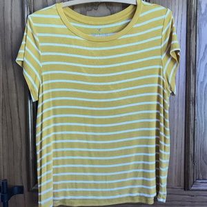 yellow and white striped shirt